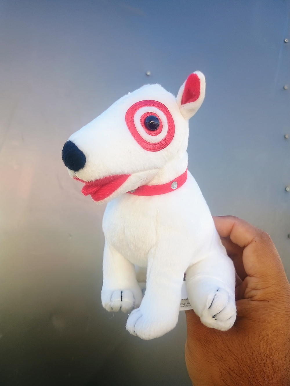 Target White & Pink Plush Bull Terrier Dog Plush
